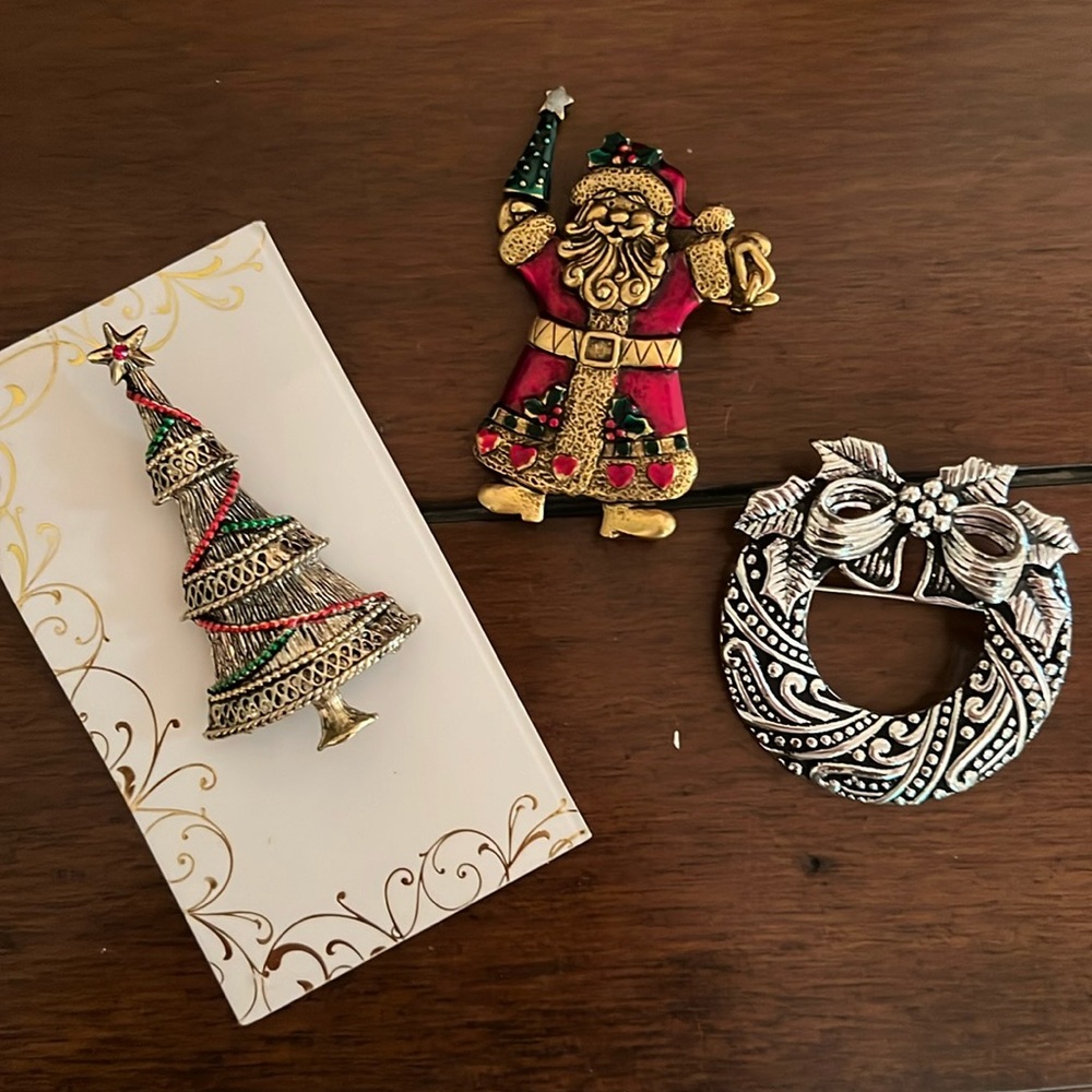 Set of Christmas Brooches